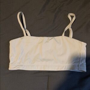 Women's grey sports bra